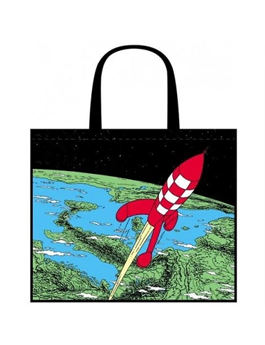 SEMI-WATERPROOF BAG TINTIN & HADDOCK MOON - 45 X 38 X 20 CM, 04245