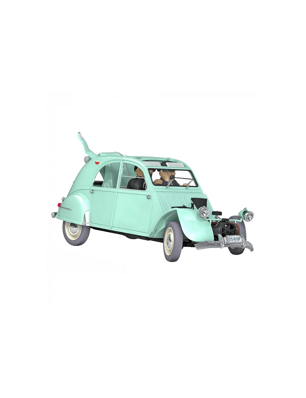 OFFICIAL COLLECTIBLE TINTIN CAR SCALE 1/24 - THE 2 CV ACCIDENT OF